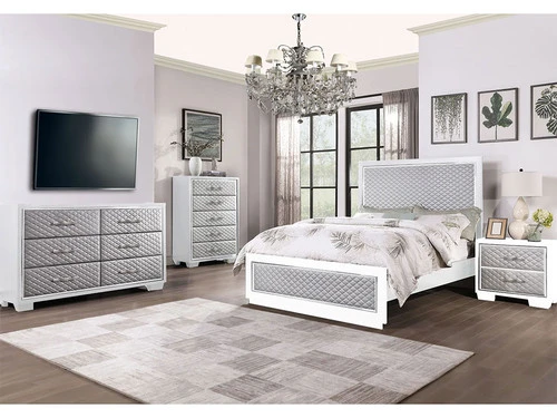 Luxor White/Silver King 3 Pcs Set