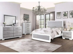 Luxor White/Silver King 4 Pcs Set