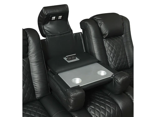 Lisboa Black Power Recliner Sofa - Image 8