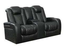 Lisboa Black Power Recliner Loveseat
