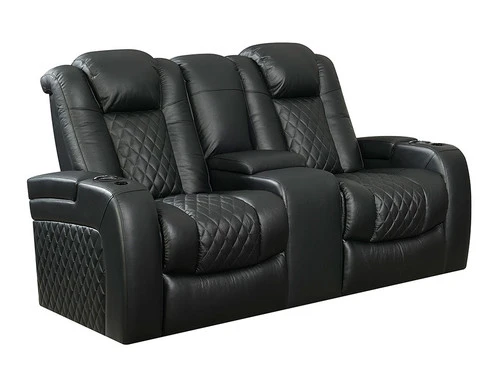 Lisboa Black Power Recliner Loveseat