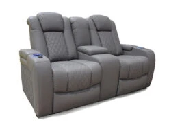 Lisboa Gray Power Recliner Loveseat