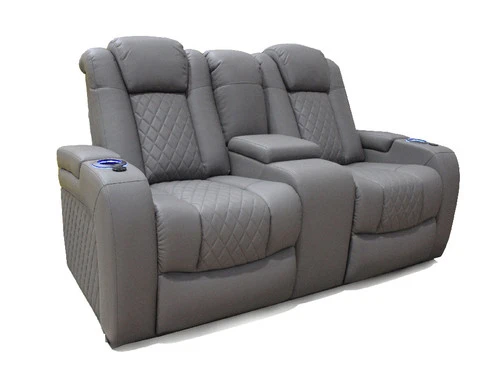 Lisboa Gray Power Recliner Loveseat
