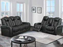 Lisboa Black Power Recliner 2 Pcs Set