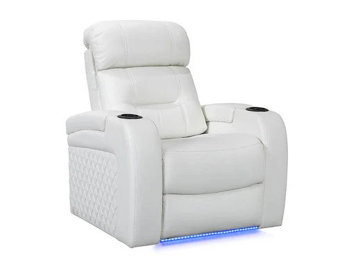 Nico White Power Recliner