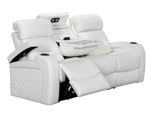 Nico White Power Recliner Sofa - Image 3