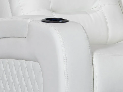 Nico White Power Recliner Sofa - Image 4