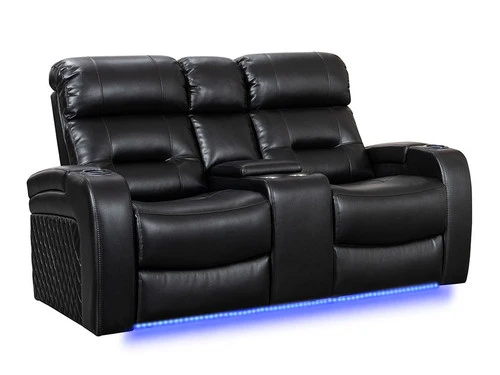 Nico Black Power Recliner Loveseat