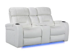 Nico White Power Recliner Loveseat