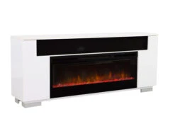Haley White Electric Fireplace