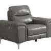 Alejah Gray Leather Power Recliner
