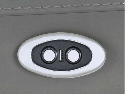 Alejah Gray Leather Power Recliner - Image 2