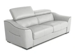 Kerala Gray Leather Memory Foam Sleeper Sofa