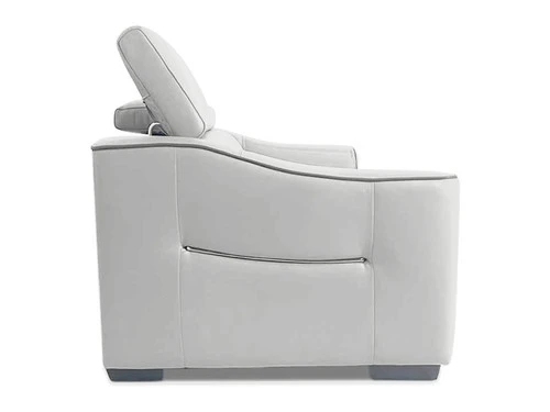 Kerala Gray Leather Memory Foam Sleeper Sofa - Image 4