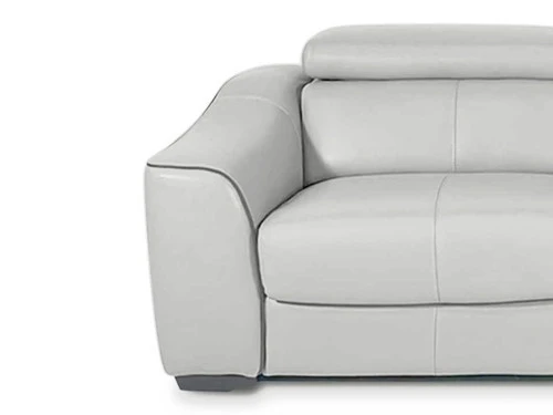 Kerala Gray Leather Memory Foam Sleeper Sofa - Image 5