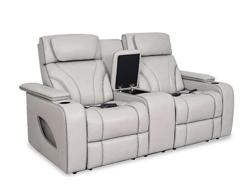 Keli Gray Zero Gravity Leather Power Recliner 2 Pcs Set - Image 4