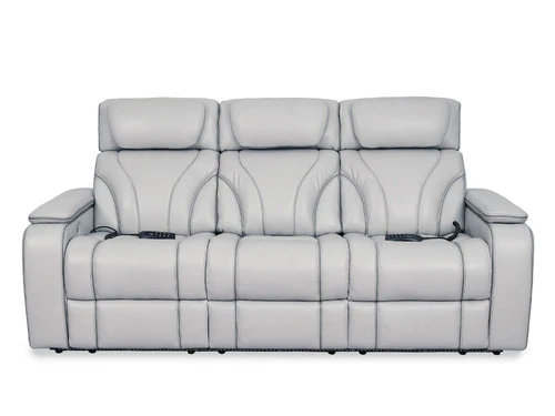 Keli Gray Zero Gravity Leather Power Massage Sofa - Image 2