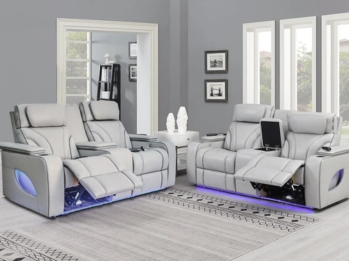 Keli Gray Zero Gravity Power Recliner Loveseat 2 Pcs Set