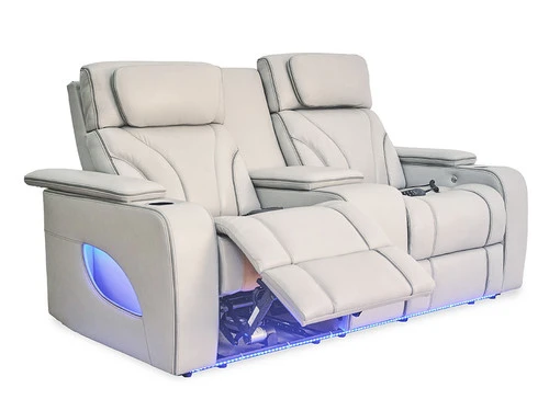 Keli Gray Zero Gravity Power Recliner Loveseat 2 Pcs Set - Image 4