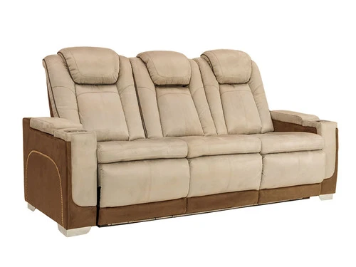 Mirapella Brown Dual Power Recliner Sofa