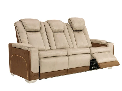 Mirapella Brown Dual Power Recliner Sofa - Image 3