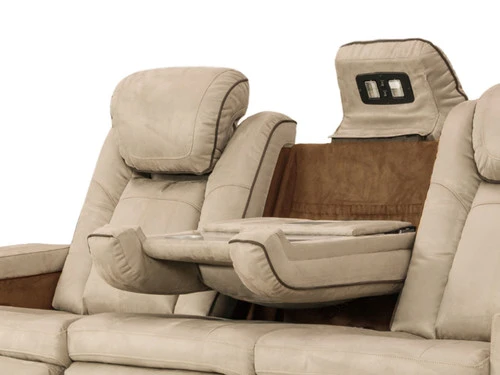 Mirapella Brown Dual Power Recliner Sofa - Image 7