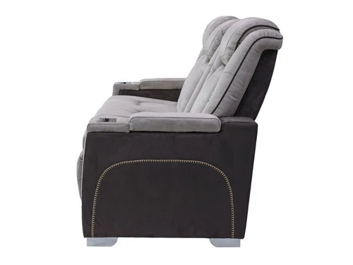 Mirapella Gray Dual Power Recliner Sofa - Image 5