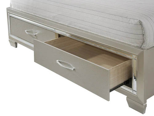 Platinum Storage Queen Bedroom 4pcs Set - Image 3