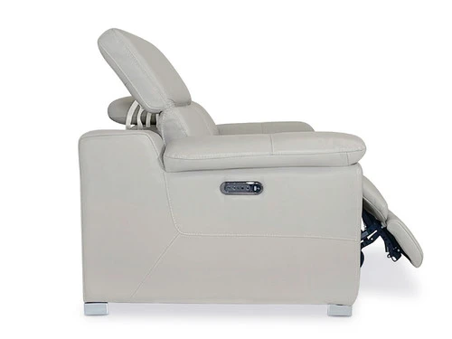 Manali Gray Dual Power Leather Sofa - Image 4