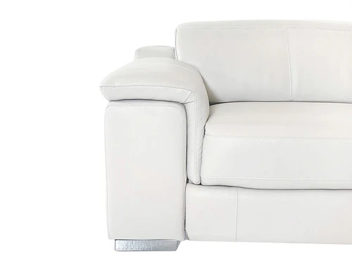 Manali White Leather Dual Power Recliner 2 Pcs Set - Image 5