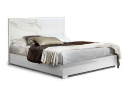 Sofia White Marble Queen Bed
