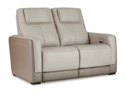 Brielle Leather Power Recliner Loveseat
