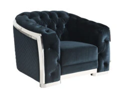 Carlotta Black Velvet Chair
