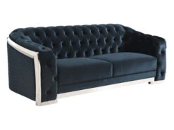 Carlotta Black Velvet Sofa