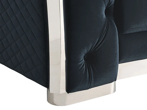 Carlotta Black Velvet Sofa - Image 4