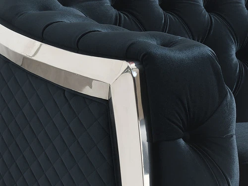 Carlotta Black Velvet Sofa - Image 5