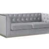 Ambrose Silver Velvet Sofa