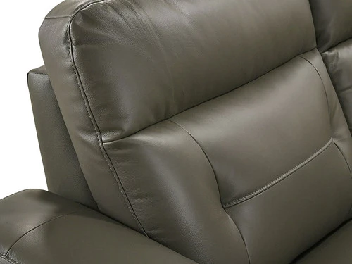 Sammit Grey Leather Power Recliner 2 Pcs Set - Image 4