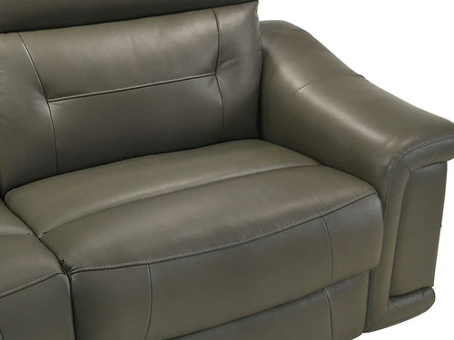 Sammit Grey Leather Power Recliner 2 Pcs Set - Image 6
